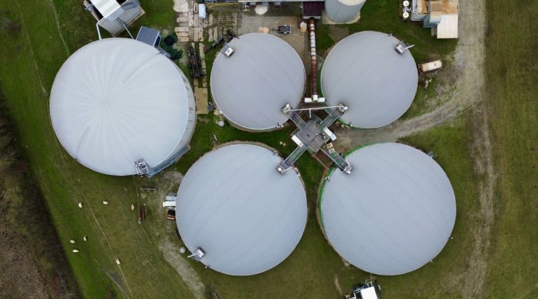 Biogasanalage von oben
