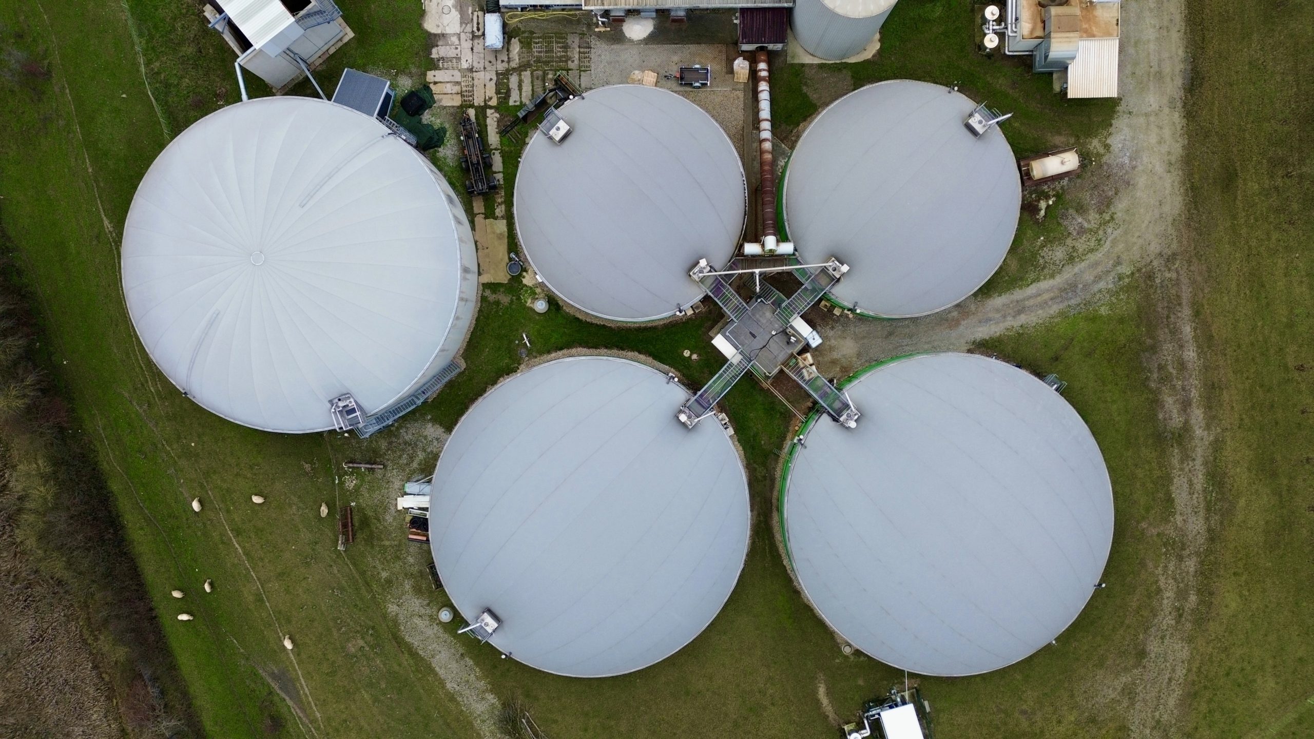 Biogasanalage von oben